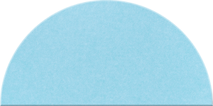 Baby Blue Large Half Circle Tile