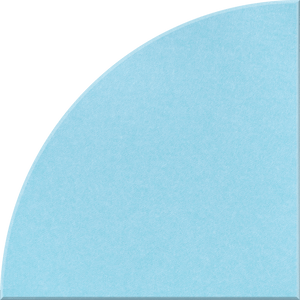 Baby Blue Quarter Circle Tile