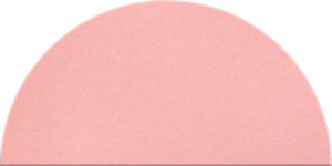 Coral Large Half Circle Tile