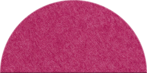 Raspberry Large Half Circle Tile