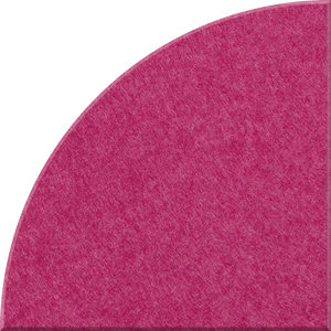 Raspberry Quarter Circle Tile