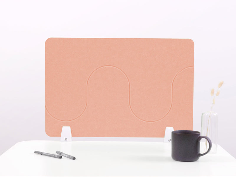 Coral Wave Small Desk Divider