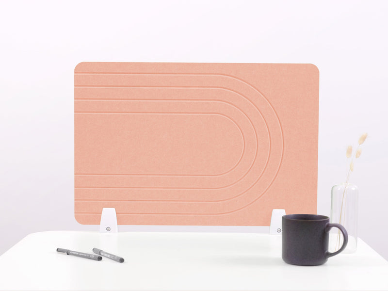 Coral Retro Small Desk Divider