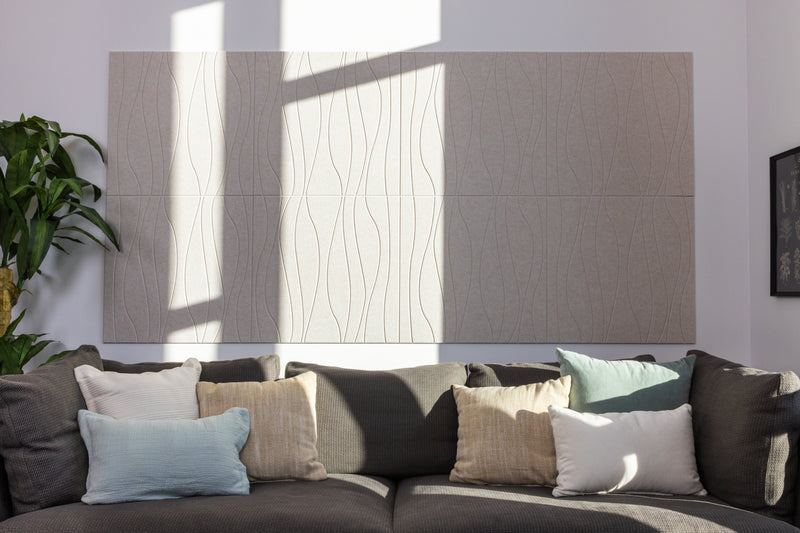 engraved tile design on wall