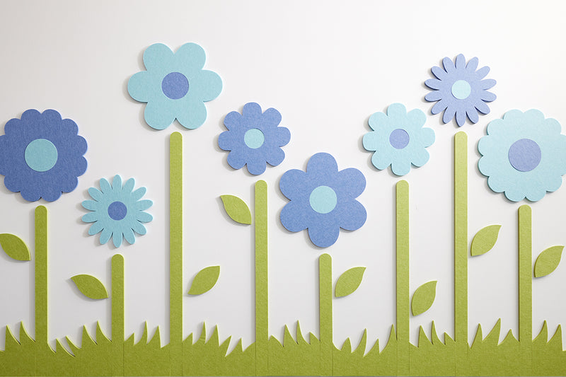 Blues Blossoms with Stems