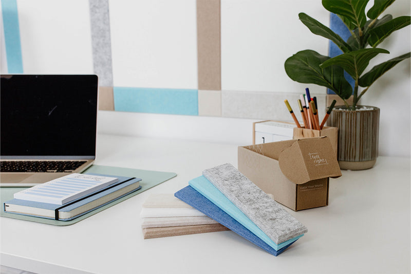 Pinnable Felt Right Wall Design in colorway Calm