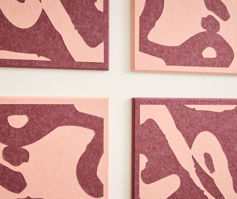 close up of 4-piece Peanuts Scribbles