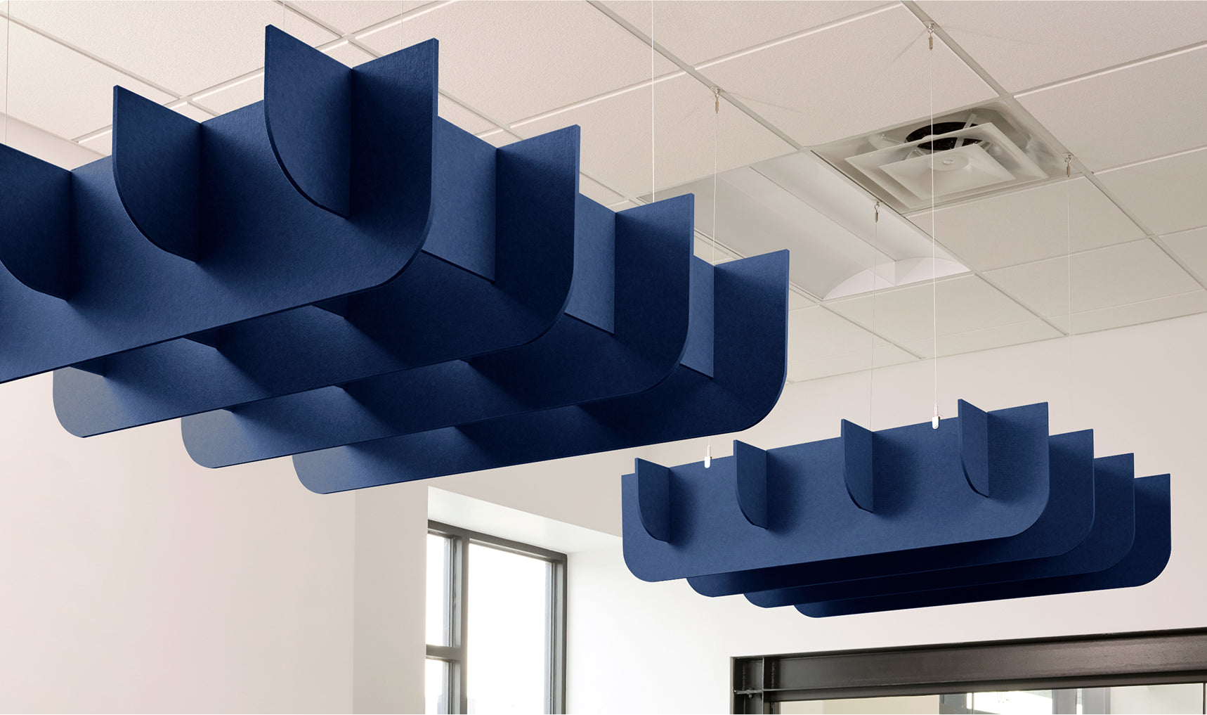 Cloud Baffles made out of felt