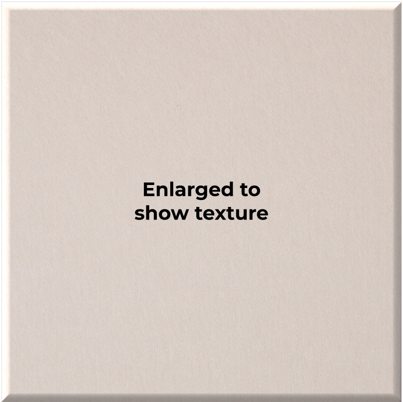 A square beige textured tile or swatch with the centered text 'Enlarged to show texture' in black, shown against a white background.