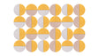 A Felt Right modern design geometric shapes in  yellow, and white colors displayed in a bedroom or an entry way