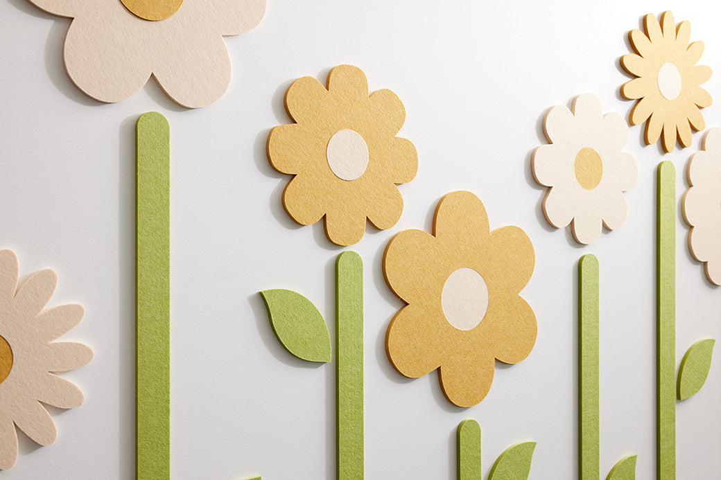 8-Piece Ochre Blossoms with Stems