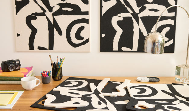 peanuts felt wall tiles