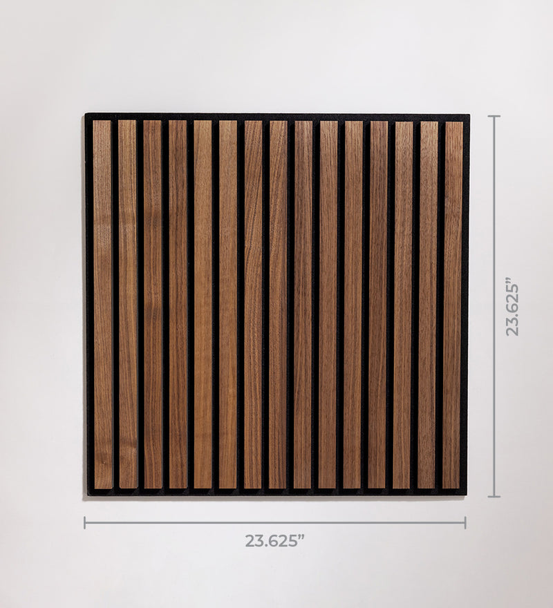 Walnut Wood Slat 2'x2' Ceiling Panel