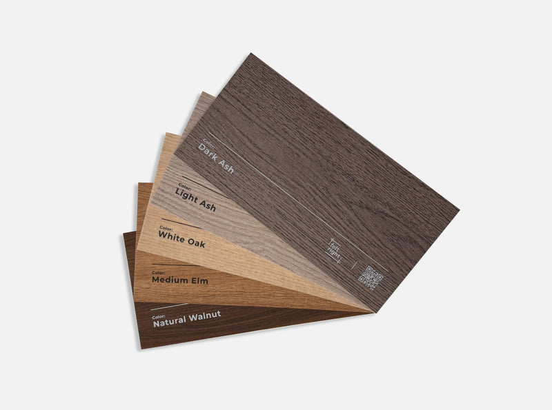 Felt Wood grain Samples on white