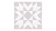 Felt Right Quilting Star quilt design wall in cream and white displayed in the bedroom or craft room