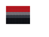 Color swatch grid showing red, light gray, dark gray, and black horizontal bands with grid lines.
