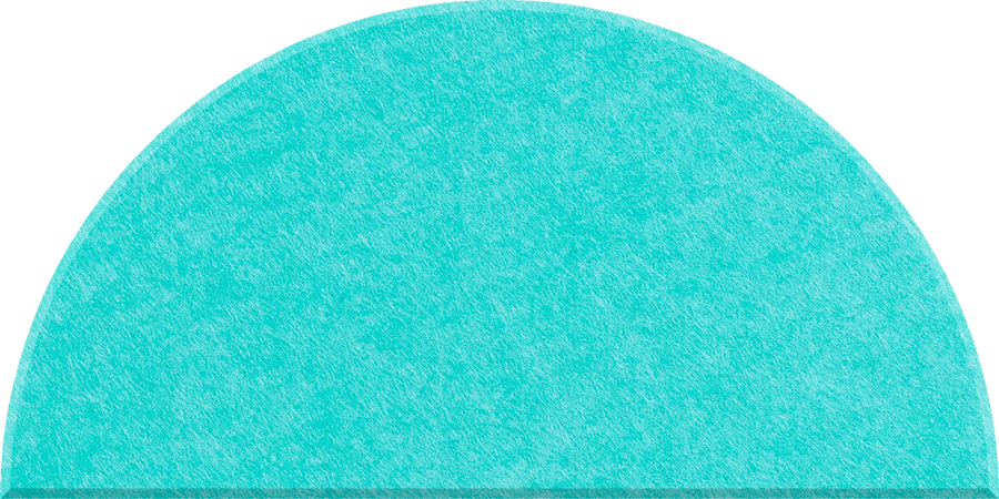 Aqua Large Half Circle