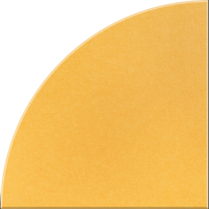 Mustard Quarter Circle Tile
