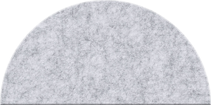 Nickel Large Half Circle Tile