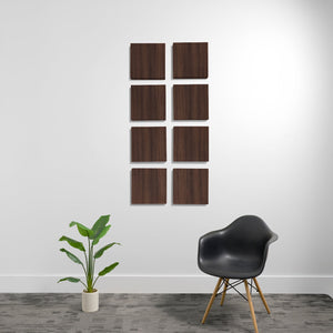 2" (.85 NRC) / Walnut Small 1'x1' 3D Acoustic Boxes (Set of 8)