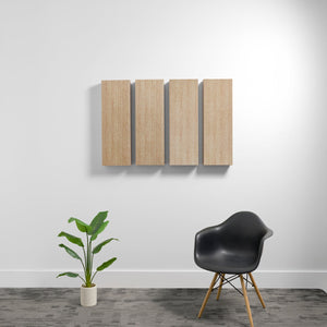 4" (1.1 NRC) / White Oak Medium 1'x3' 3D Acoustic Boxes (Set of 4)