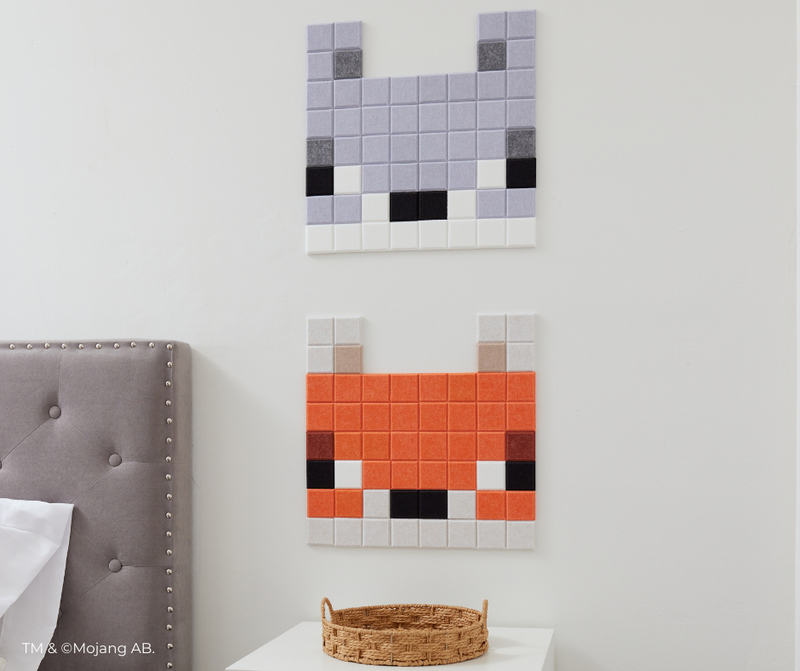 minecraft foxes wall decorations