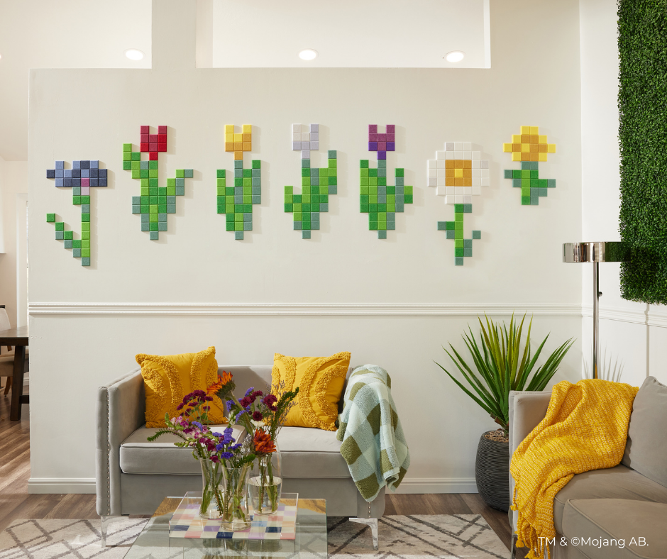 Minecraft™ 7-Piece Bouquet | Pinnable Wall Art | Felt Right | felt right