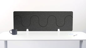 Large Ebony Desk Divider