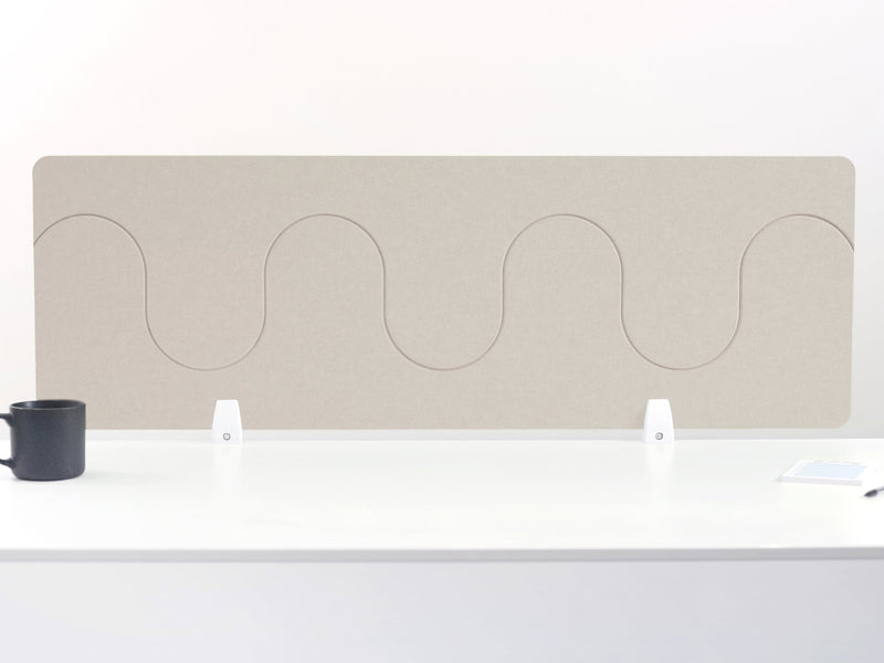 Latte Wave Large Desk Divider