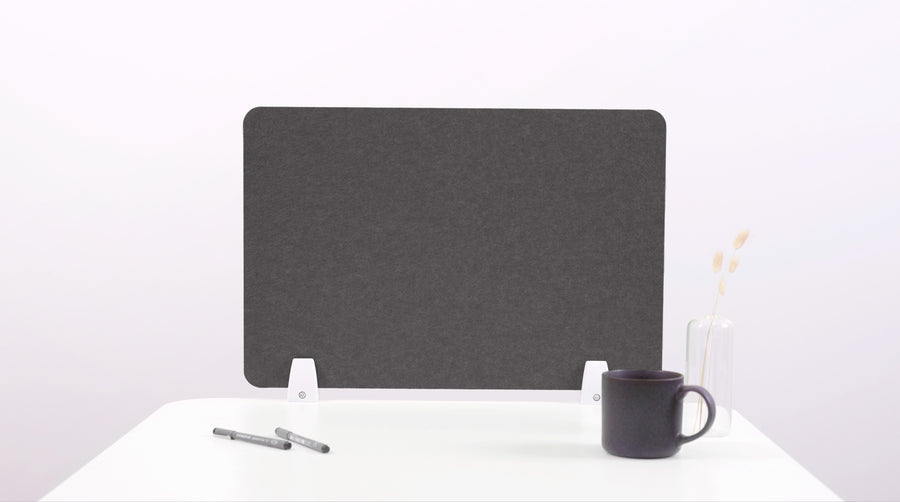 Mineral Blank Small Desk Divider White Hardware