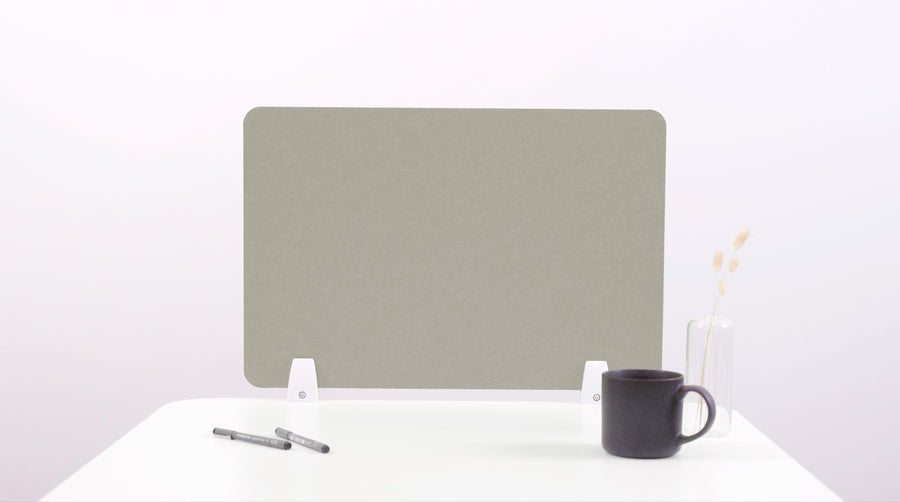Sage Blank Small Desk Divider White Hardware