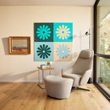 Daisy Checker Ocean Wall Art
