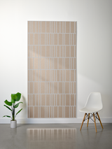 Tan felt sheet with white engraved offset linear pattern creating rectangular sections across the surface.