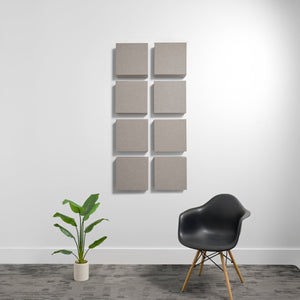 4" (1.1 NRC) / Ash Small 1'x1' 3D Acoustic Boxes (Set of 8)