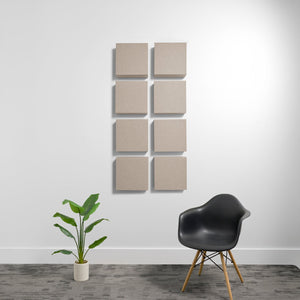 4" (1.1 NRC) / Cashmere Small 1'x1' 3D Acoustic Boxes (Set of 8)