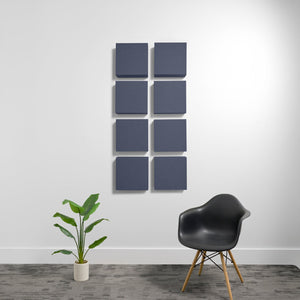 4" (1.1 NRC) / Indigo Small 1'x1' 3D Acoustic Boxes (Set of 8)
