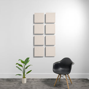 4" (1.1 NRC) / Latte Small 1'x1' 3D Acoustic Boxes (Set of 8)