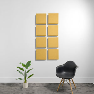 4" (1.1 NRC) / Mustard Small 1'x1' 3D Acoustic Boxes (Set of 8)