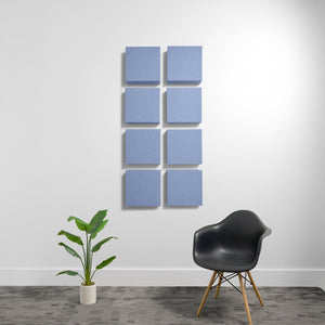 4" (1.1 NRC) / Periwinkle Small 1'x1' 3D Acoustic Boxes (Set of 8)