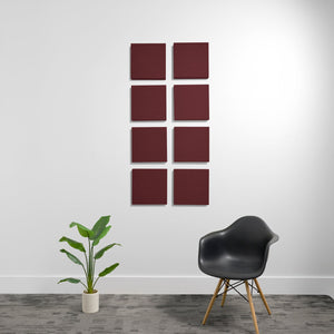 2" (.85 NRC) / Crimson Small 1'x1' 3D Acoustic Boxes (Set of 8)