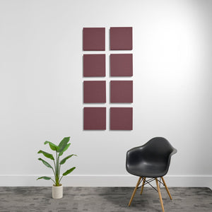 2" (.85 NRC) / Wine Small 1'x1' 3D Acoustic Boxes (Set of 8)