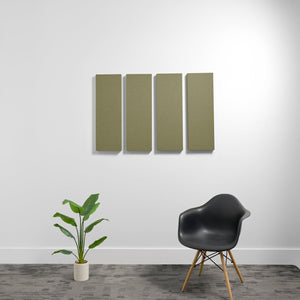 2" (.85 NRC) / Olive Medium 1'x3' 3D Acoustic Boxes (Set of 4)