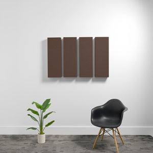 4" (1.1 NRC) / Cocoa Medium 1'x3' 3D Acoustic Boxes (Set of 4)