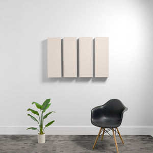 4" (1.1 NRC) / Latte Medium 1'x3' 3D Acoustic Boxes (Set of 4)