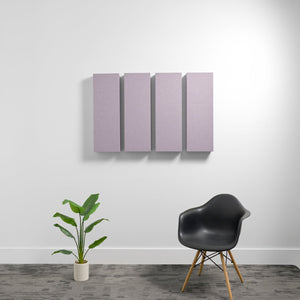 4" (1.1 NRC) / Lilac Medium 1'x3' 3D Acoustic Boxes (Set of 4)