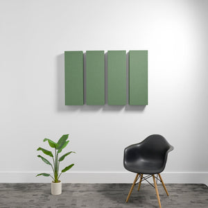 4" (1.1 NRC) / Palm Medium 1'x3' 3D Acoustic Boxes (Set of 4)