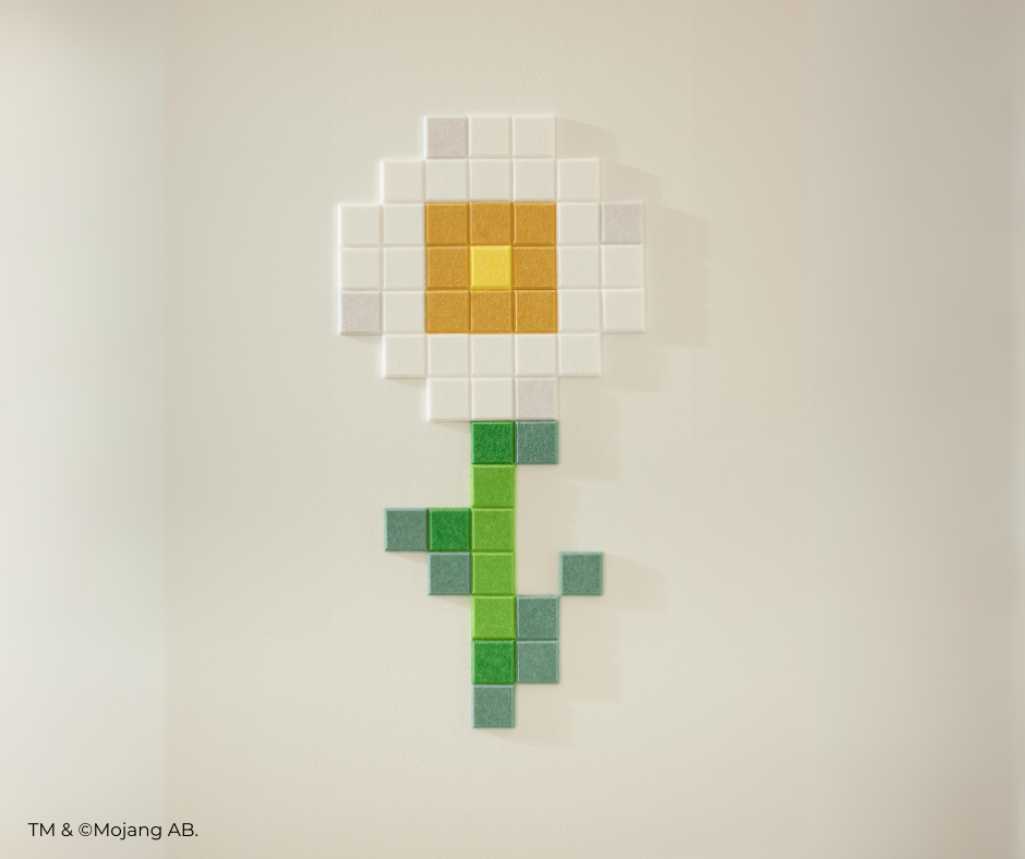 minecraft bouquet felt tiles for walls