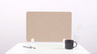 Cashmere Topo Small Desk Divider White Hardware