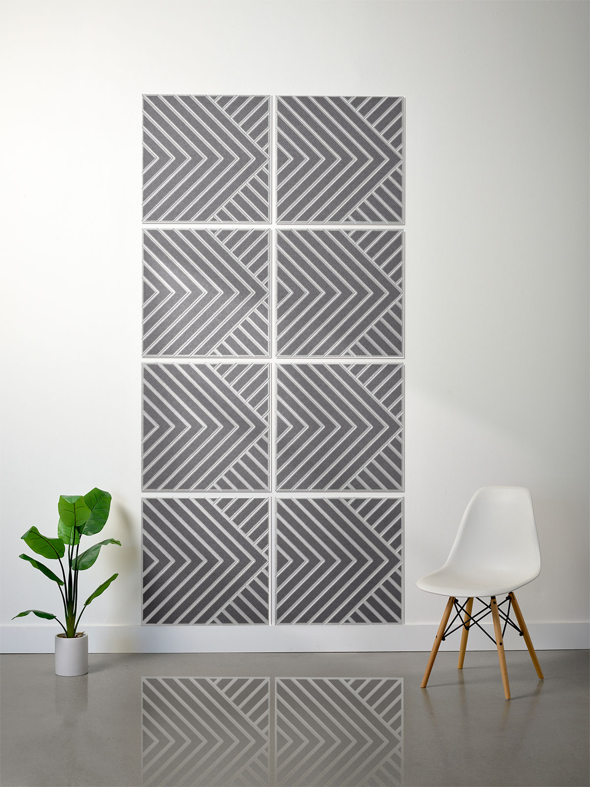 18mm Layered Engraved 2'x2' Tile – Converge (Set of 8)