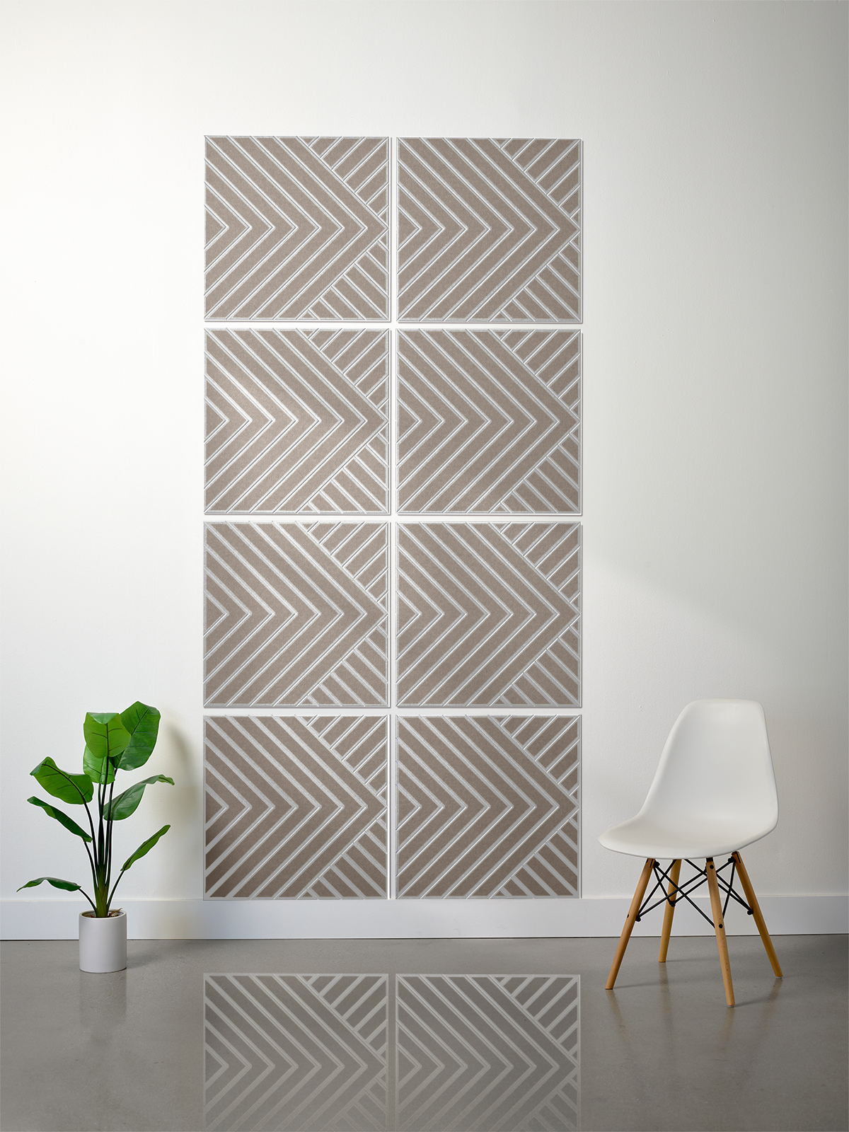 18mm Layered Engraved 2'x2' Tile – Converge (Set of 8)